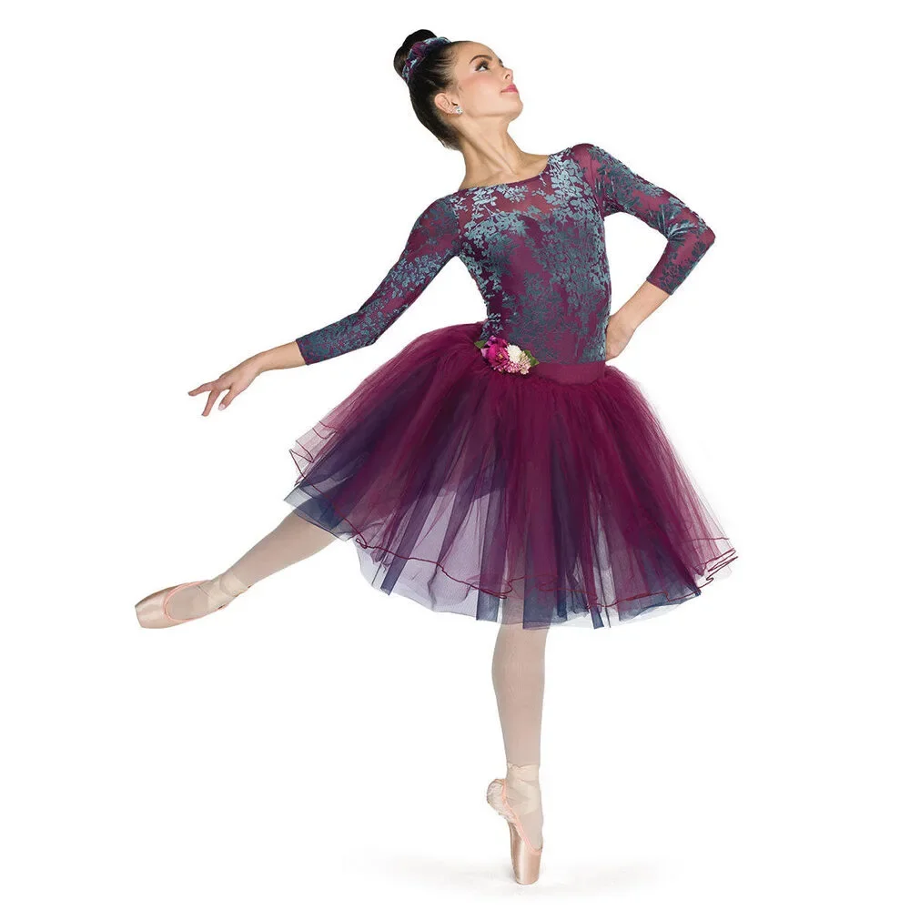 Pre-Owned Dance Costume Large Child Burgundy A Wish Come True 25001 Ballet Poin